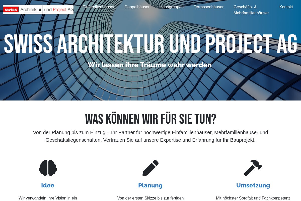Swiss Architektur Website