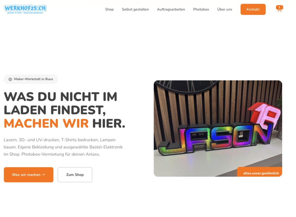 Werkhof25.ch Website